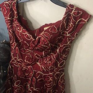 Beautiful burgundy dress for a special occasion